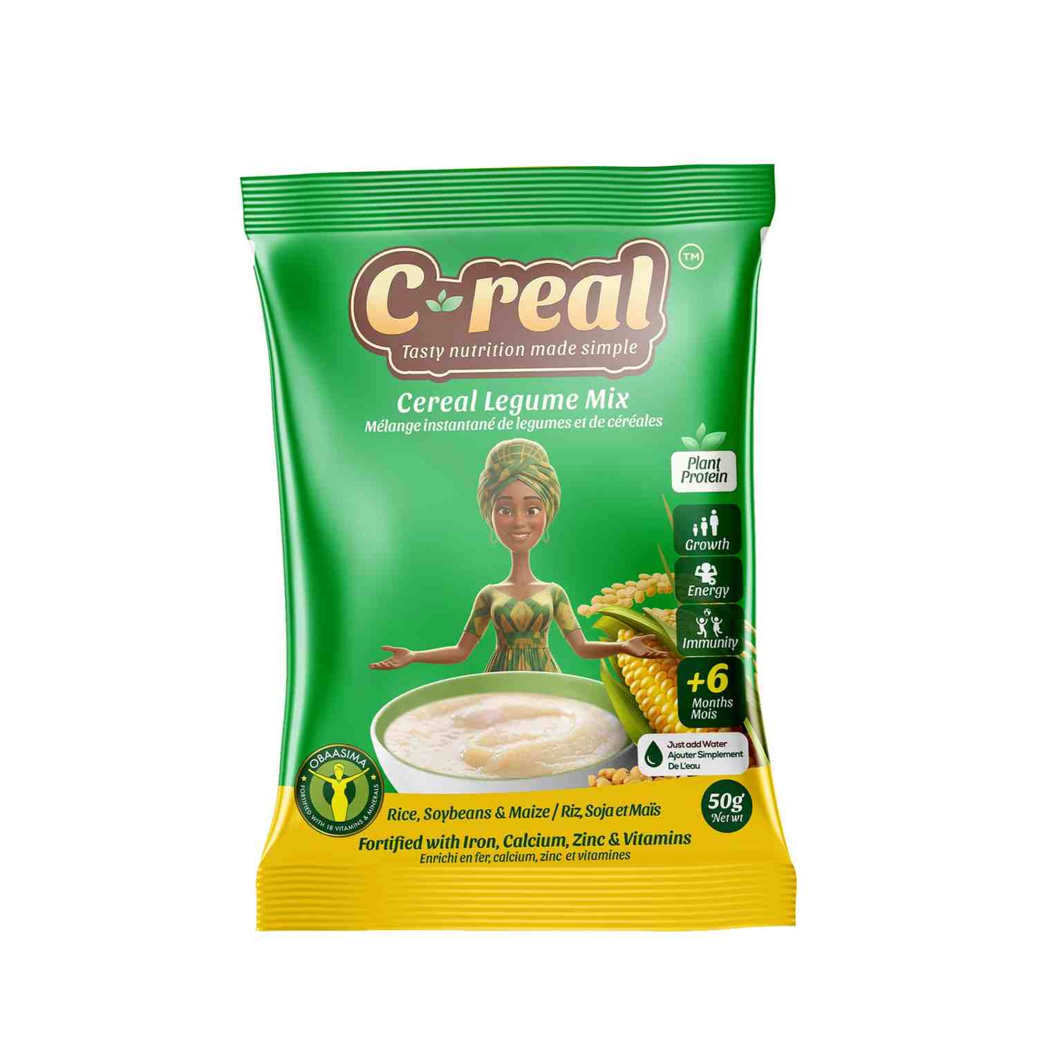 C-REAL Fortified Cereal Legume Mix Product Mockup
